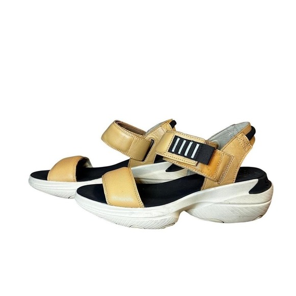 Sorel Shoes - Sorel Women's Beige Leather Sporty Platform Sandals Size 8.5